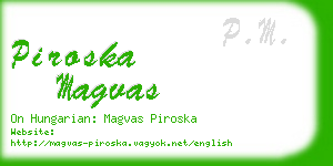 piroska magvas business card